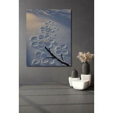 Teona Ahşap Kışın Büyülü Çiçekleri Kar Sanatı Dekoratif Ahşap Ev,antre,salon,ofis,mutfak,yatak Odası Tablo