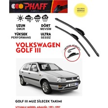 Phaff Volkswagen Golf 3 Silgeç Sileceği Takımı 1996 Model Araca Özel Aparat