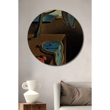 Teona Ahşap Akışkan Zaman ve Karınca Sanat Ahşap Dekoratif Tablo Yuvarlak Duvar Tablosu