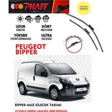 Phaff Peugeot Bipper Uyumlu Silgeç Sileceği Seti Araca Özel Aparat (Tüm Modeller)