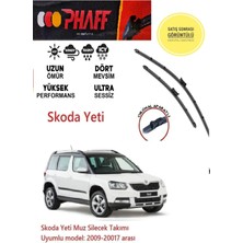Phaff Skoda Yeti Muz Silgeç Sileceği Takımı 2009-2017 Arası Araca Özel Aparat