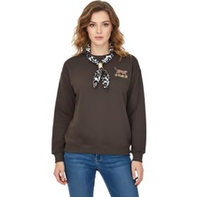 Baglan Kadın Spor Sıfıryaka Sweatshirt Fular Lı BGL-ST05062