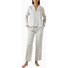 Nanou Pamuk Saten Pijama Takımı Toile De Jouy Desenli