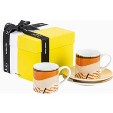 Silsal Sarb 2’li Espresso Fincan ve Tabağı, Altın Detaylı
