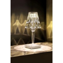 Neva Prime Kristal Abajur LED Kumandalı ve Dokunmatik Masa Lambası