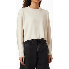 Good American Oversize Crewneck Triko, Rahat-Modern Şık Kadın Kazak