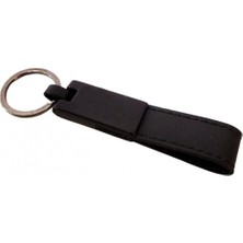 Shopwave Deri Metal Siyah Anahtarlık