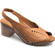 Venüs Benefşe Hakiki Deri Comfort Ortopedik Kadın Sandalet