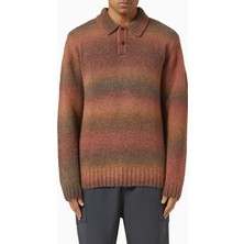 Alpaka Örgü Polo Kazak, Kahverengi, Bebek Alpaka & Merino Yünü Karışımı