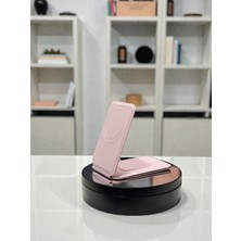 Ozokstore Manyetik Standlı Deri Magsafe Cüzdan Arkası Kartlıklı