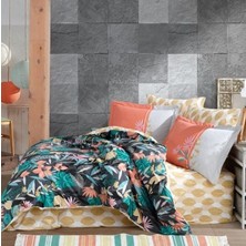 Khi-Zai Hobby Kingsize Poplin Nevresim Monstera Oranj