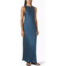 Asceno Valencia Ipek Charmeuse Elbise Aegean Blue Zamansız Şıklık