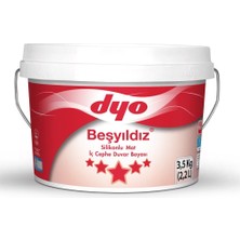 Dyo Beşyıldız Silikonlu Mat Iç Cephe Boyası 3.5 kg Yeni Fildişi