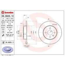 Brembo 08982610 - Arka Fren Aynası Astra H L67 04 14 Combo C 01 11 Merıva A 03 10 264×10X4DL Dolu