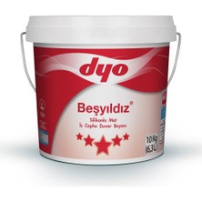 Dyo Beşyıldız Silikonlu Mat Iç Cephe Boyası 10 kg Buz Beyazı
