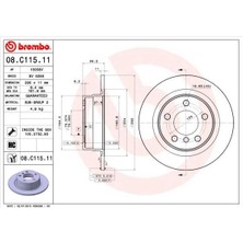 Brembo 08C11511 - Fren Dıskı Arka Bmw F20 F21 F22 F23