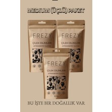 Frezy Freeze Dried Frezy Freeze Dry Çilek Dilimleri Dondurularak Kurutulmuş Sağlıklı Atıştırmalık Kuru Meyve Cipsi 15G