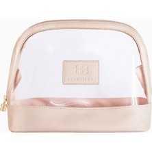 Beautifect Toiletry Bag, Vegan Deri ve Pvc Şeffaf Düzenleyici Çanta