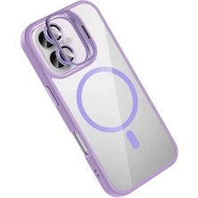 Zipax Apple iPhone 16 Plus Uyumlu Kılıf M-Safe Şarj Özellikli Lensli Standlı Azn-Remim