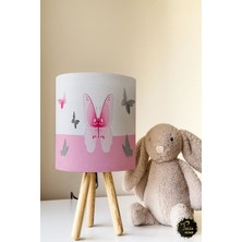 Talia Home Kelebekler Desenli Çocuk Odası Abajur Masa Lambası TLAB-033