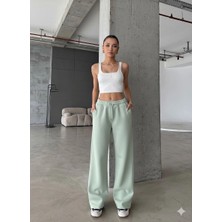 End Black Store 3 İPLİK ŞARDONLU OVERSİZE EŞOFMAN MİNT YEŞİLİ