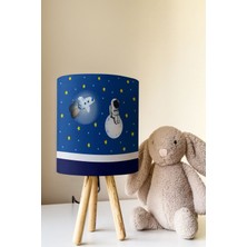 Talia Home Astronot Uzay Spacex Desenli Çocuk Odası Abajur Masa Lambası TLAB-150