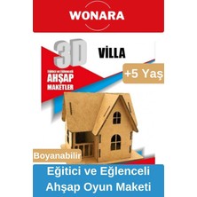 Wonara 3D Eğitici Zeka Geliştirici Boyanabilir Ahşap Puzzle - Ebeveyn ve Çocuk Için Demonte Oyun Maketi