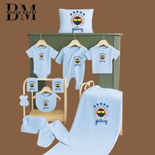 Bm Nakış Baskı Kişiselleştirilebilir Fenerbahçeli Isimli 11 Parça Yenidoğan Hastane Çıkışı Seti Bebek Takımı