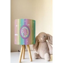 Talia Home Renkli Unicorn Çocuk Odası Abajur Masa Lambası TLAB-121