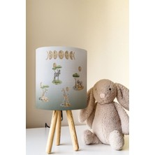 Talia Home Safari Hayvanlar Zebra Zürafa Fil Desenli Çocuk Odası Abajur Masa Lambası TLAB-260