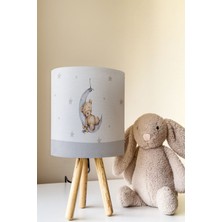 Talia Home Uyuyan Ayı Desenli Çocuk Odası Abajur Masa Lambası TLAB-278