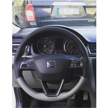 Uyumlu Seat Toledo Çift Renk Deri Direksiyon Kılıfı