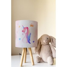 Talia Home Renkli Unicorn Çocuk Odası Abajur Masa Lambası TLAB-081