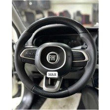 Fiat Egea Orijinal Parlak Kristal Karbon Deri Kaplama Direksiyon Kılıfı