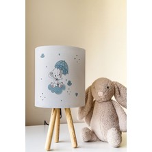 Talia Home Şemsiyeli Fil Desenli Çocuk Odası Abajur Masa Lambası TLAB-269