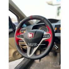 Honda Civic Fd6 Spor Kaplama Deri Direksiyon Kılıfı