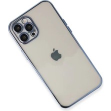 Zipax Apple iPhone 12 Pro Max Uyumlu Kılıf Silikon Lazer Lensli Kamera Korumalı Azn-Razer