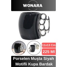 Wonara Özel Tasarım Sevgili Arkadaş Şık ve Dekoratif Hediyelik Porselen Parmaklı Motifli Kupa Bardak