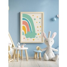 Fuart.Co Sihirli Gökkuşağı Temalı Çocuk Odası Posteri Kuşe Baskı (Çerçevesiz) CCFU