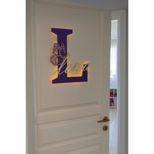 Isime Özel Işıklı Bebek-Çocuk Odası Kapı-Duvar Süsü