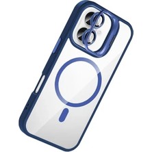 Zipax Apple iPhone 16 Plus Uyumlu Kılıf M-Safe Şarj Özellikli Lensli Standlı Azn-Remim