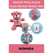 Wonara Özel Üretim Doğum Günü Hediye Seti - Happy Birthday Kupa ve Pembe Ayıcık Tasarımı