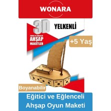 Wonara 3D Eğitici Zeka Geliştirici Boyanabilir Ahşap Puzzle - Ebeveyn ve Çocuk Için Demonte Oyun Maketi