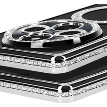 Zipax Xiaomi Redmi 14C Uyumlu Kılıf M-Safe Şarj Özellikli Simli Taşlı Azn-Joketaşlı