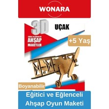 Wonara 3D Eğitici Zeka Geliştirici Boyanabilir Ahşap Puzzle - Ebeveyn ve Çocuk Için Demonte Oyun Maketi