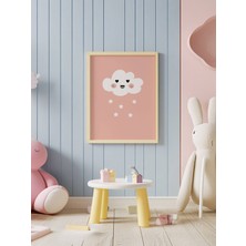 Fuart.Co Beyaz Bulut Temalı Çocuk Odası Posteri Kuşe Baskı (Çerçevesiz) CCFU