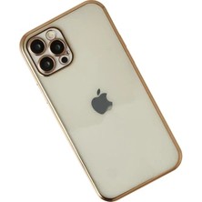 Zipax Apple iPhone 12 Pro Uyumlu Kılıf Silikon Lazer Lensli Kamera Korumalı Azn-Razer