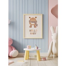 Fuart.Co Hello Baby Temalı Çocuk Odası Posteri Kuşe Baskı (Çerçevesiz) CCFU