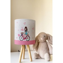Talia Home Lovely Bisiklet Desenli Çocuk Odası Abajur Masa Lambası TLAB-095