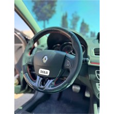 Fluence Nikelanjlı Tuşlu Orijinal Parlak Kristal Karbon Deri Kaplama Direksiyon Kılıfı